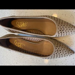 Franco Sarto Pointed Toe Low Nude Heel